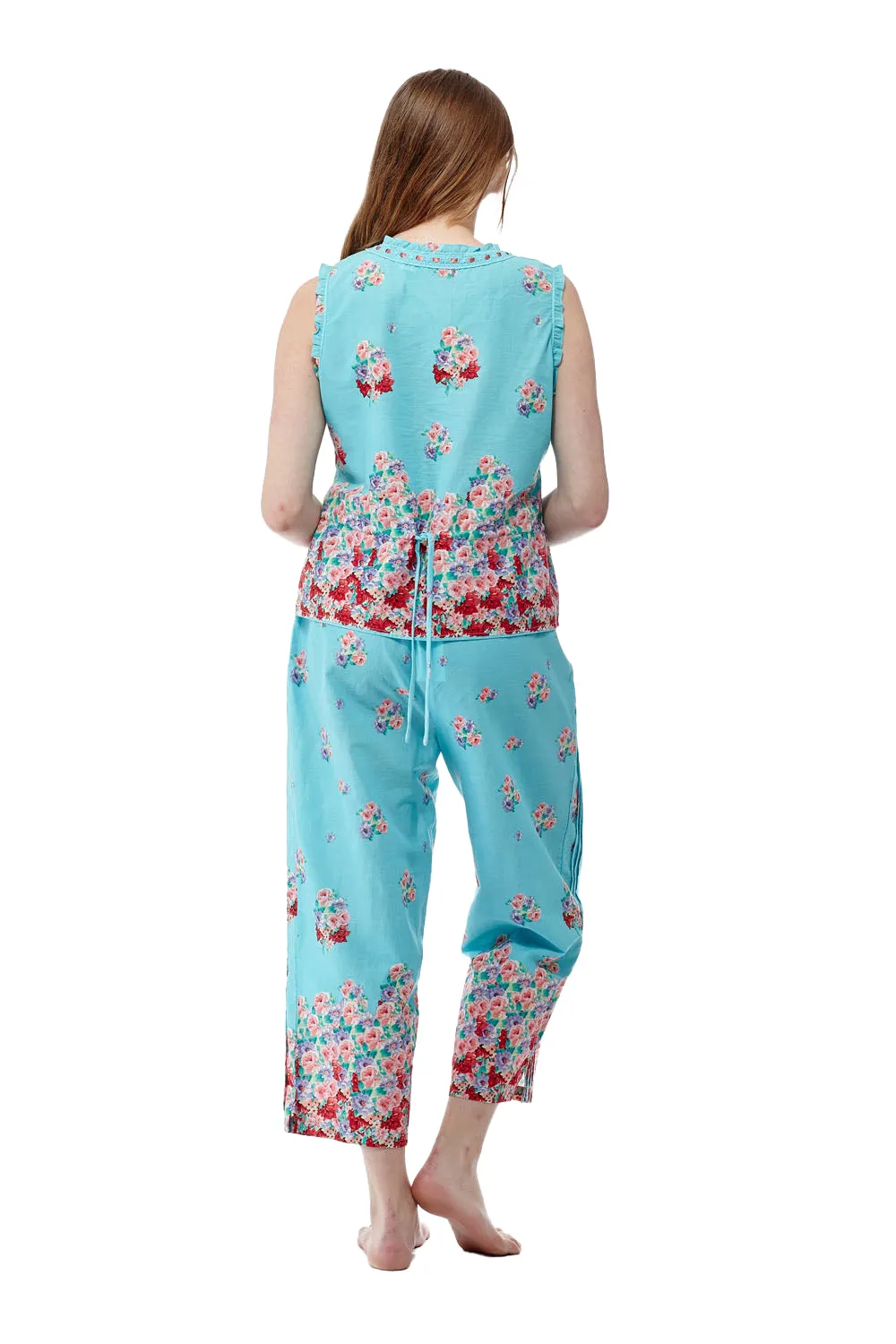 100% Cotton Sleeveless Floral PJs