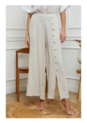 9320 Buttonside Pants 100% Linen