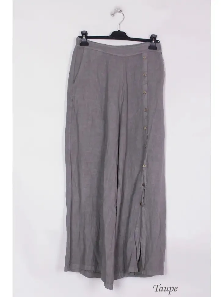 9320 Buttonside Pants 100% Linen