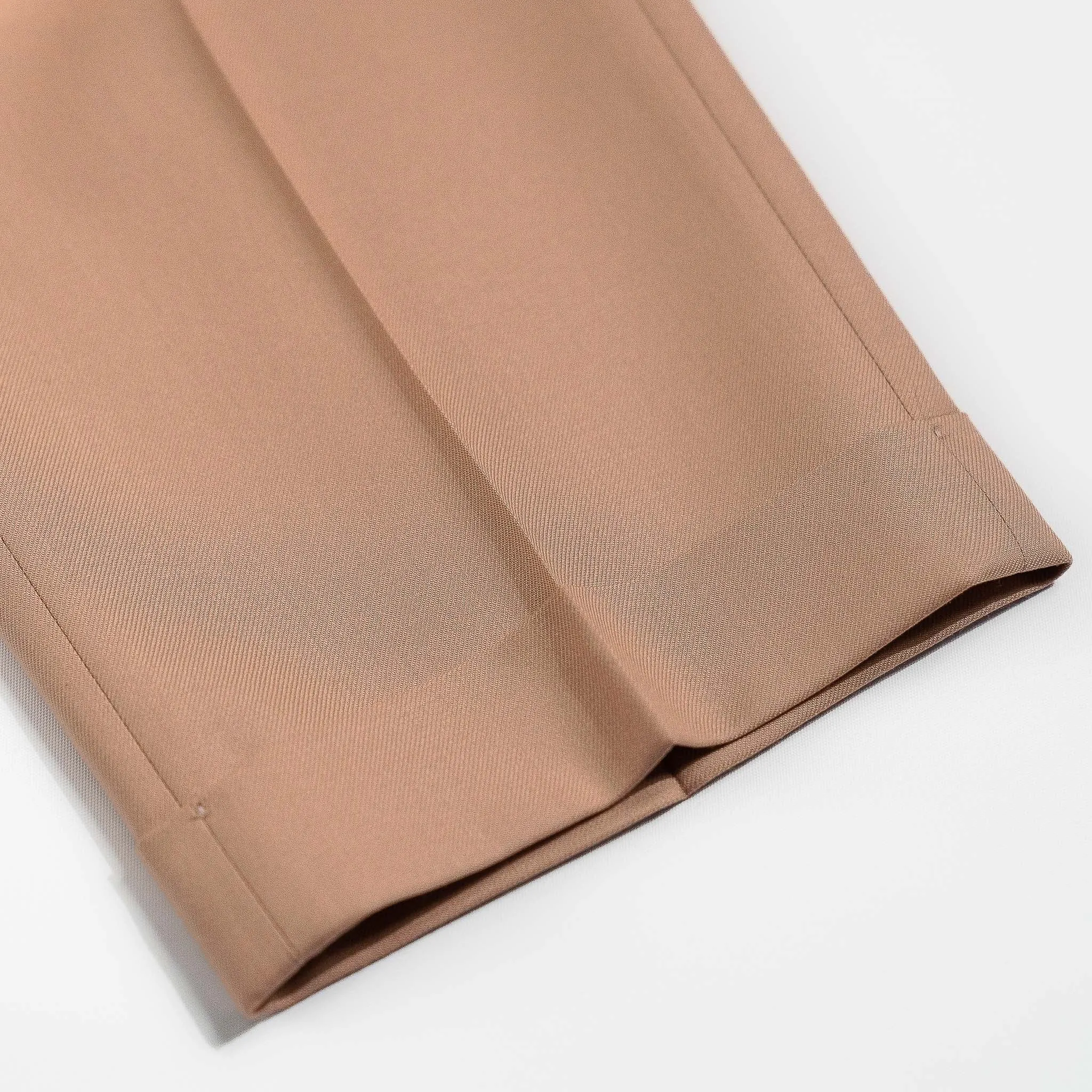 Alain Pleated Chino Pants superfine wool 17 Micron