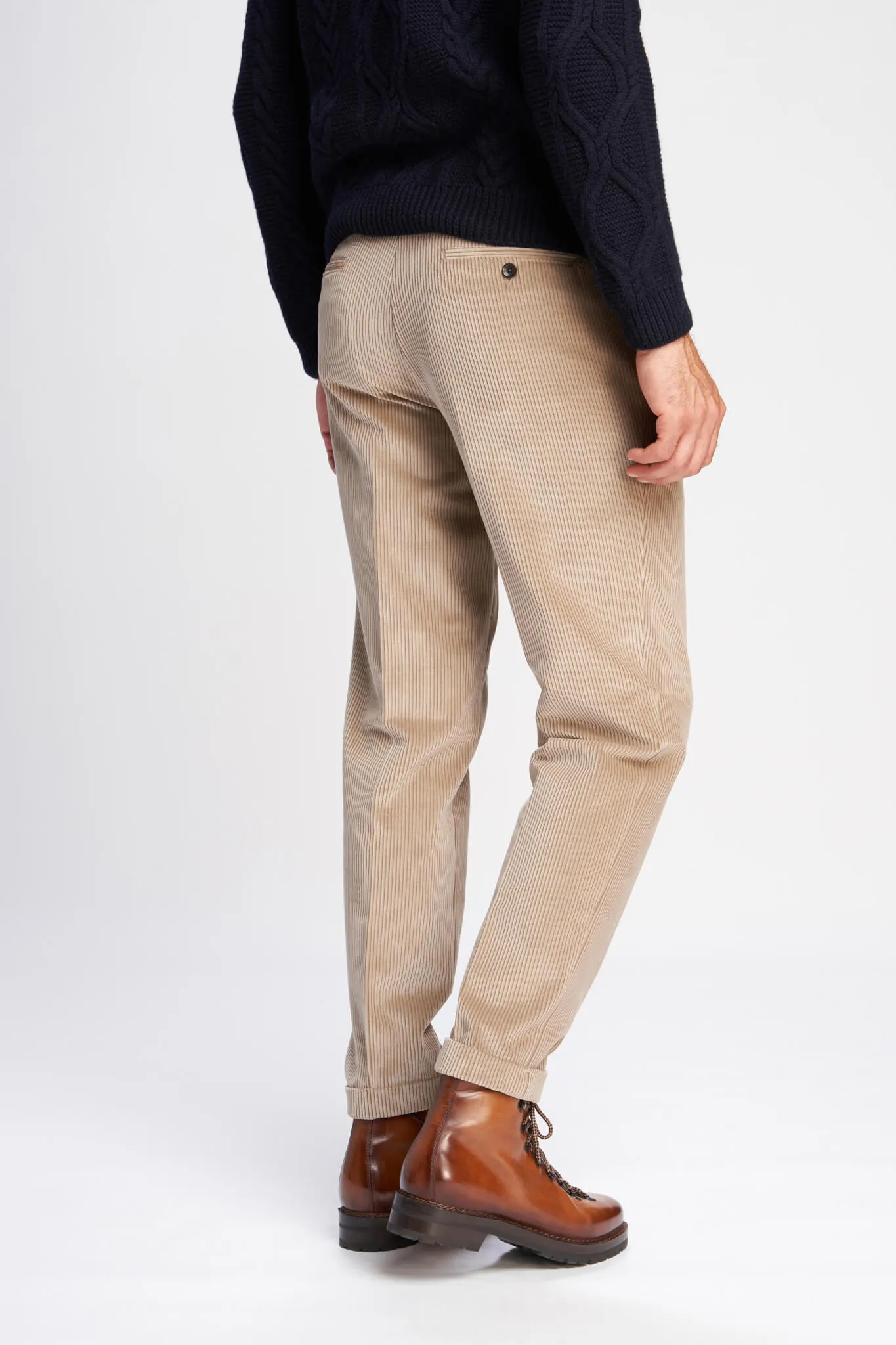 Alain Pleated Chino stretch corduroy