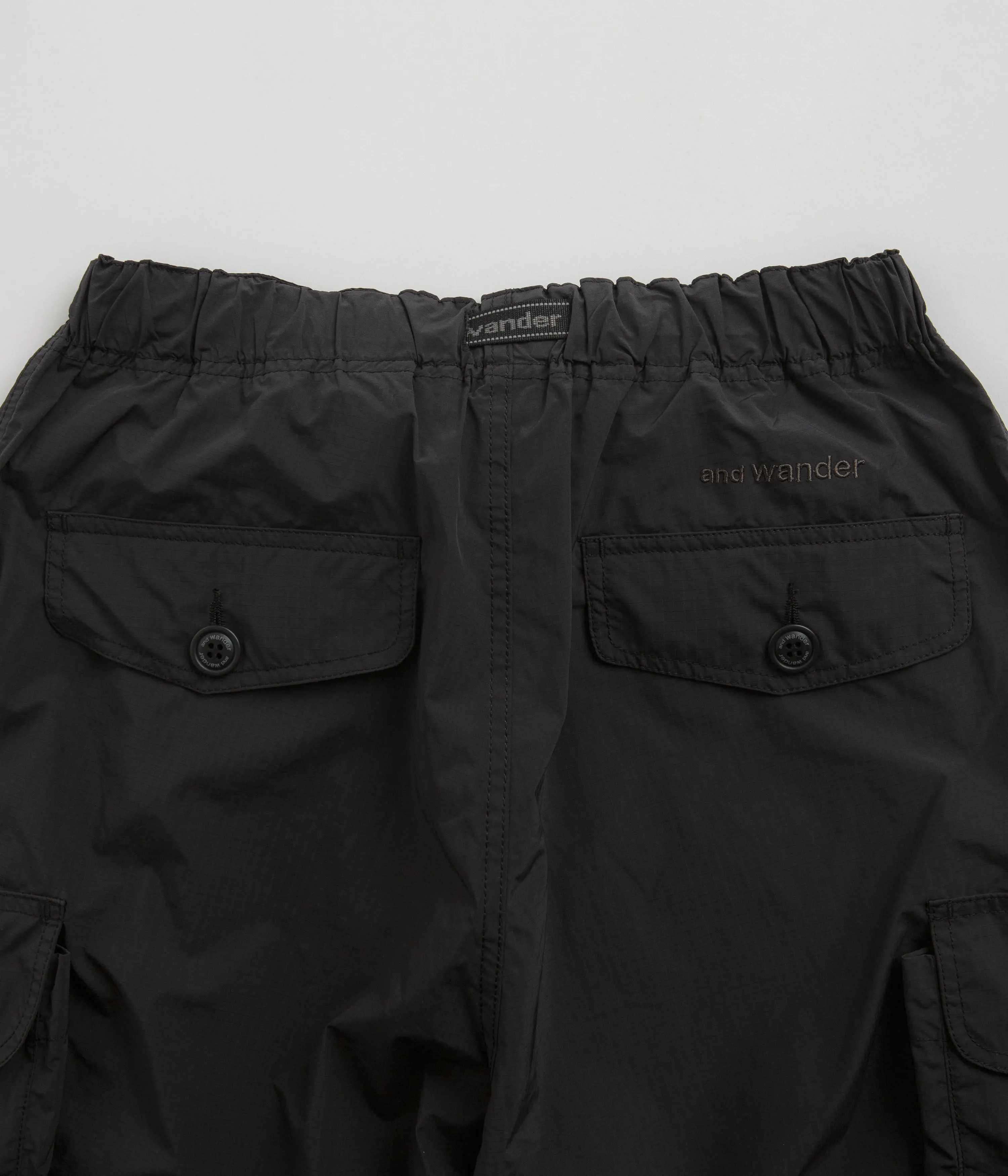 and wander Oversized Cargo Pants - Black