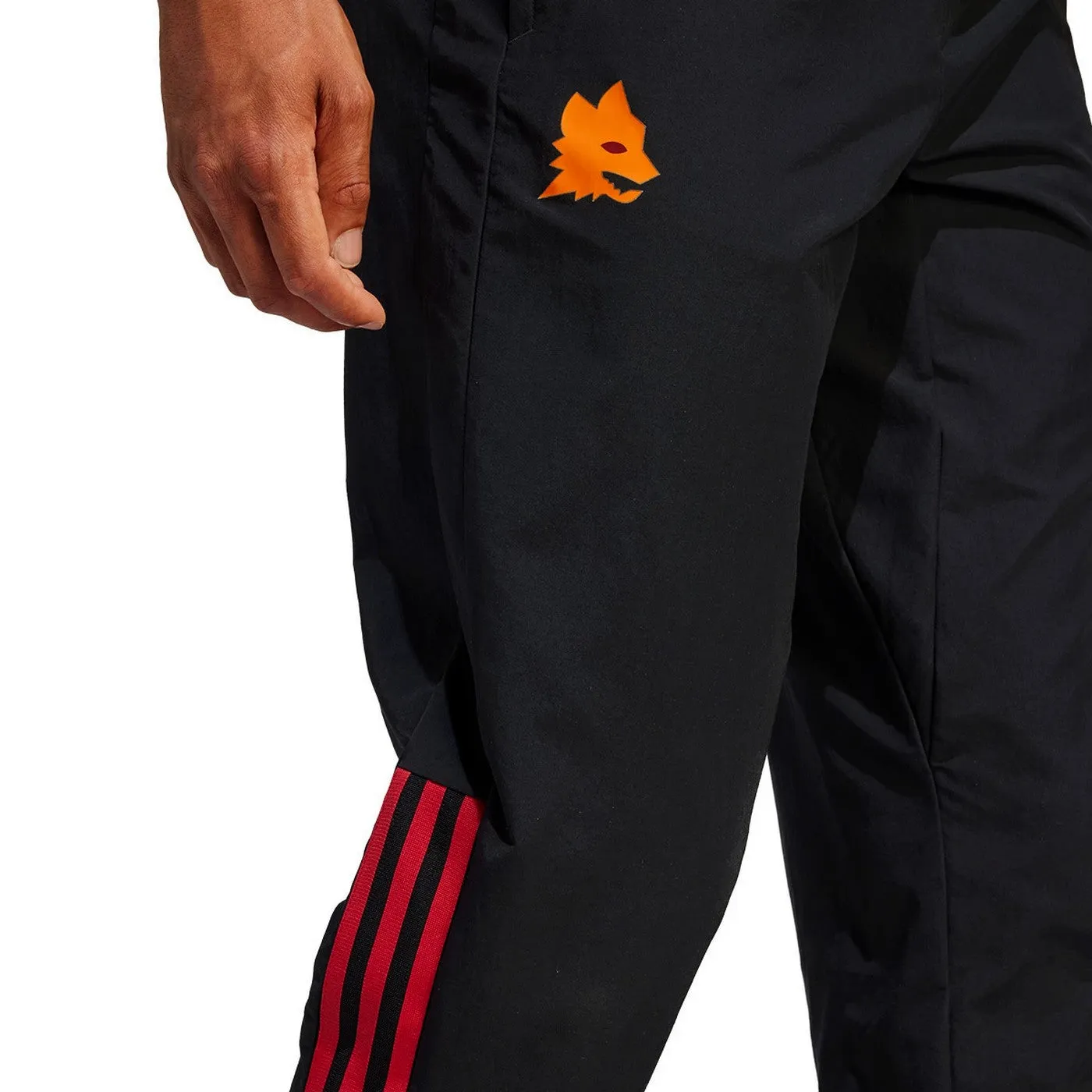 AS Roma black presentation Soccer tracksuit 2023/24 - Adidas