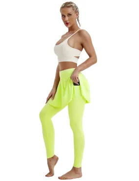 Athletic Tennis Golf Skort with Pocket Shorts neonyellow