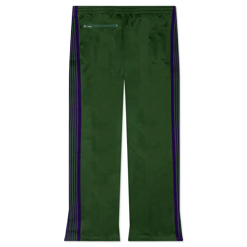 Boot-Cut Track Pant Poly Smooth - Ivy Green