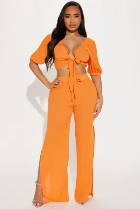 Breezy Nights Linen Swim 2 Piece Cover Up - Orange