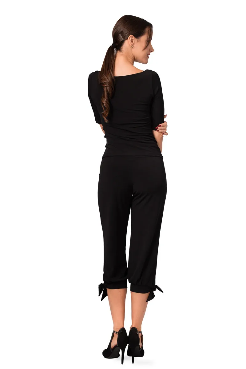 Capri Pants With Adjustable Cuffs