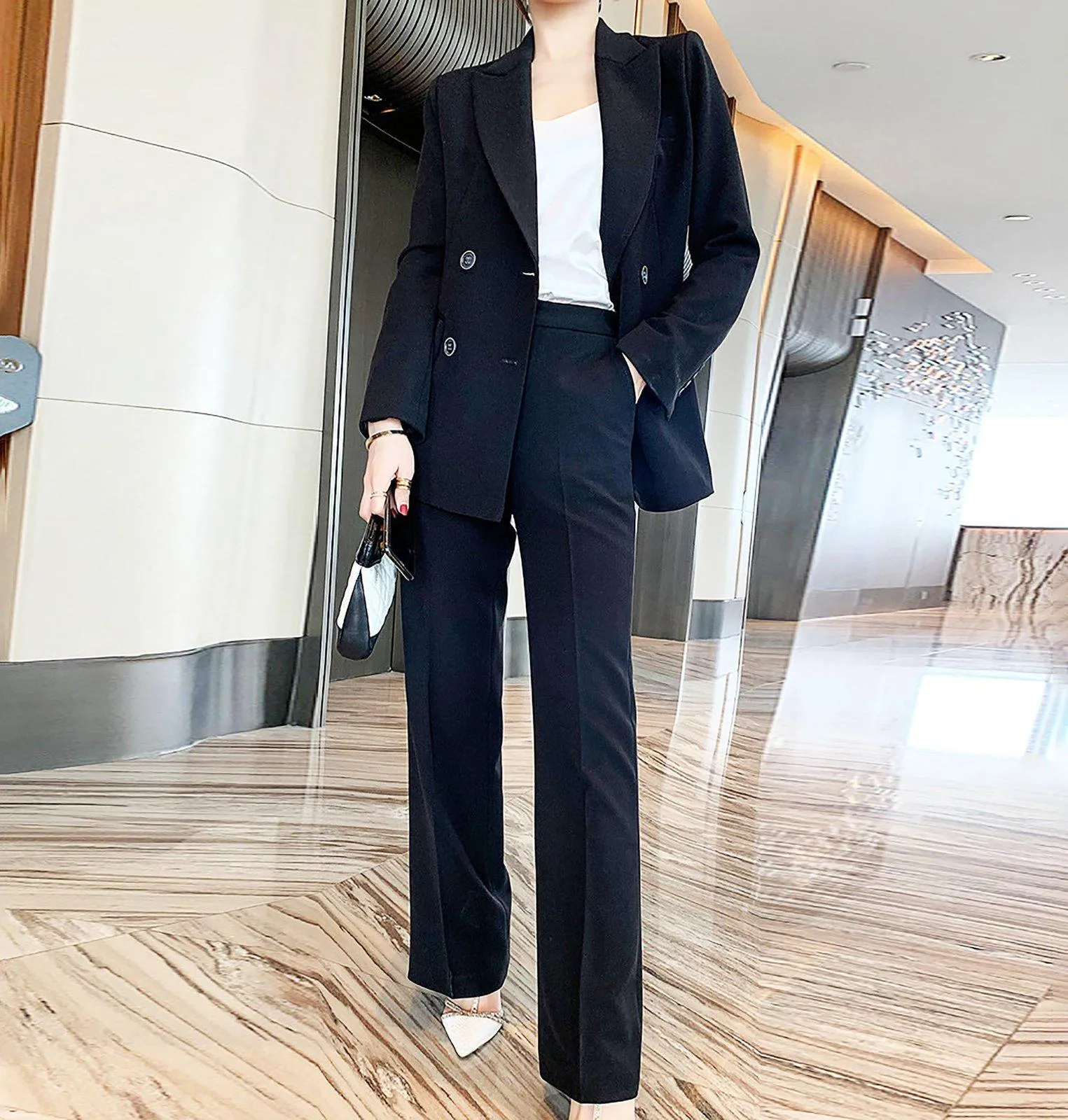 Carmen Double Breasted Blazer & Pantsuit Set