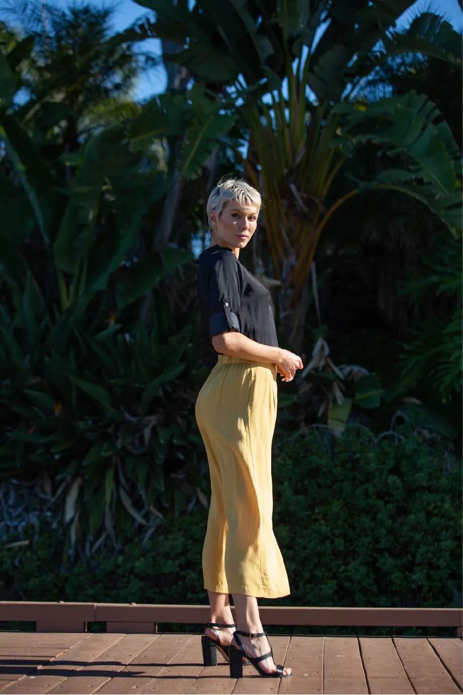 Chelsea Elasticated Mustard Culotte