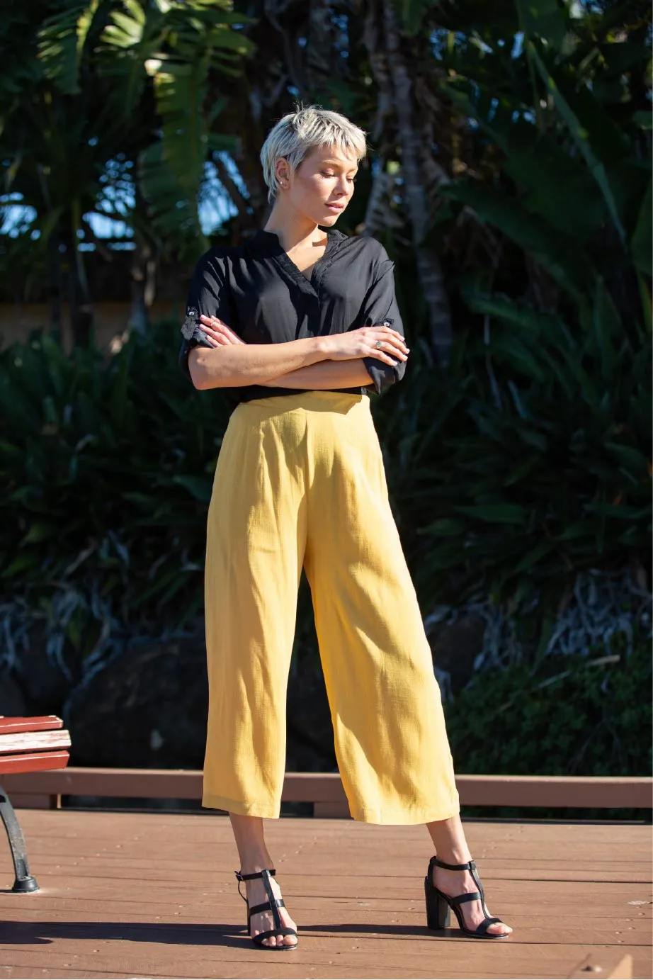 Chelsea Elasticated Mustard Culotte