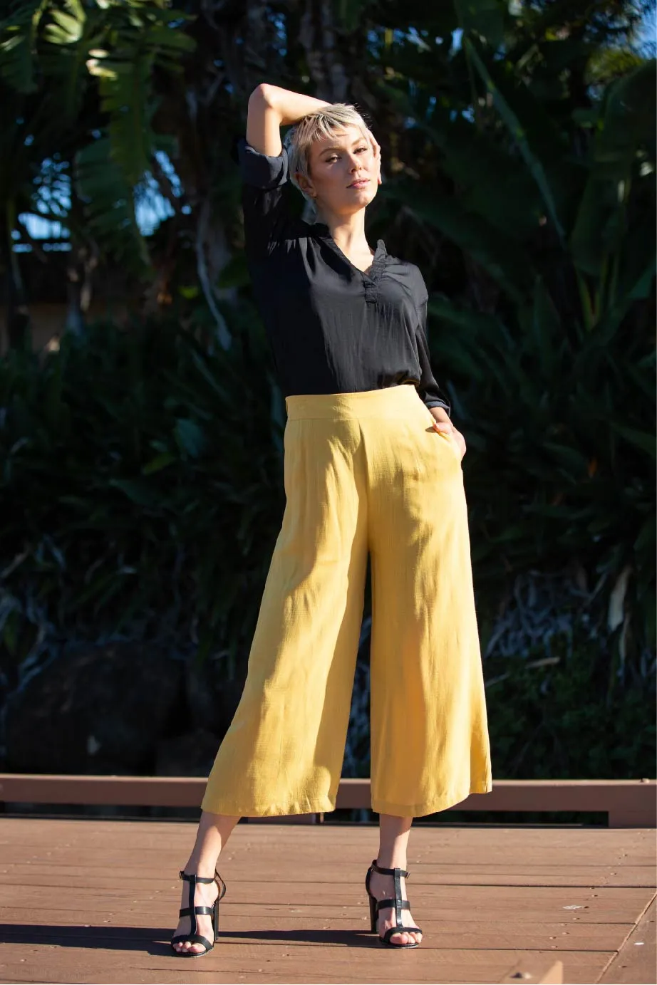 Chelsea Elasticated Mustard Culotte