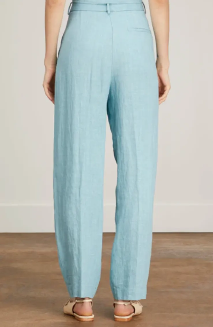 Chic Linen Canvas High Waist Pants