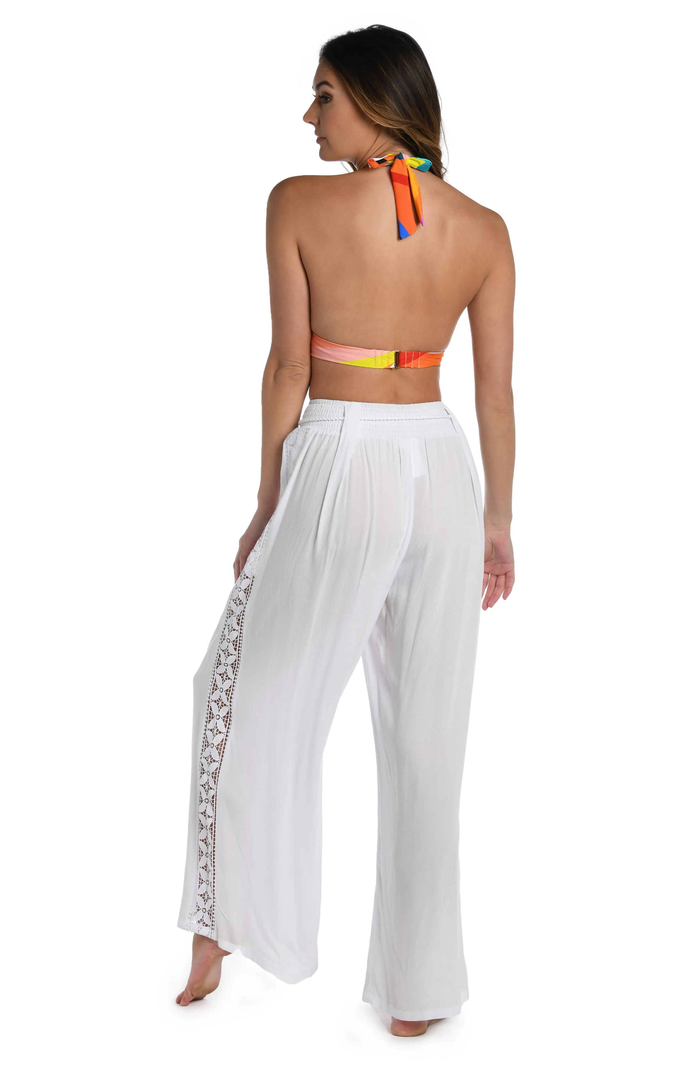 Coastal Covers Palazzo Pant - White