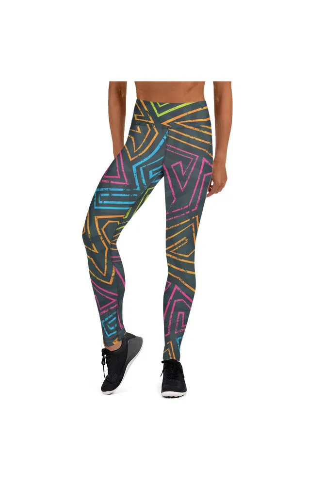 Color Abstract Yoga Leggings