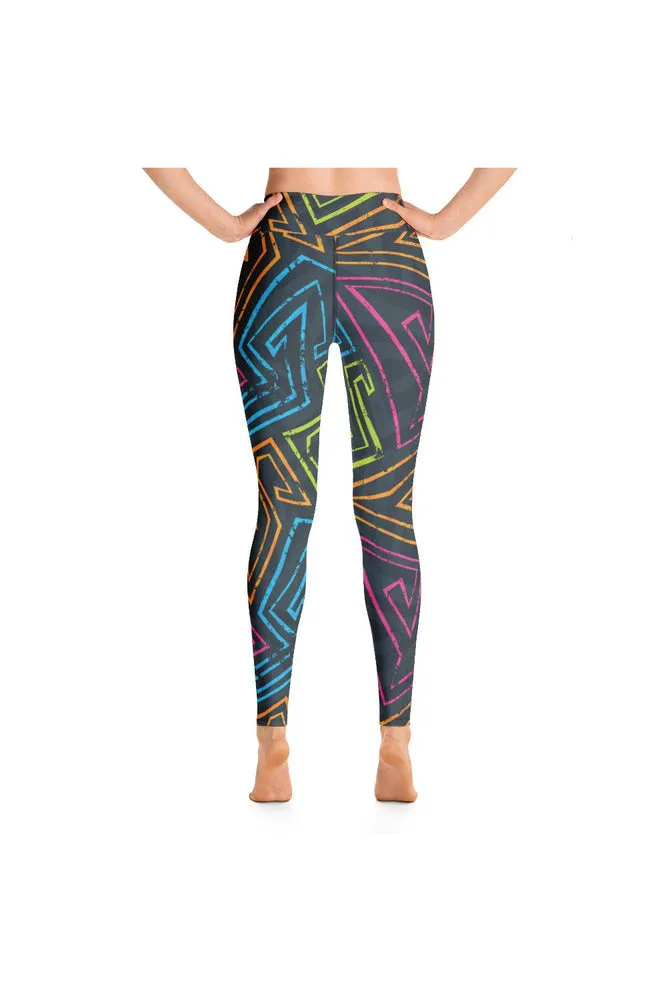 Color Abstract Yoga Leggings