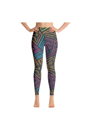 Color Abstract Yoga Leggings