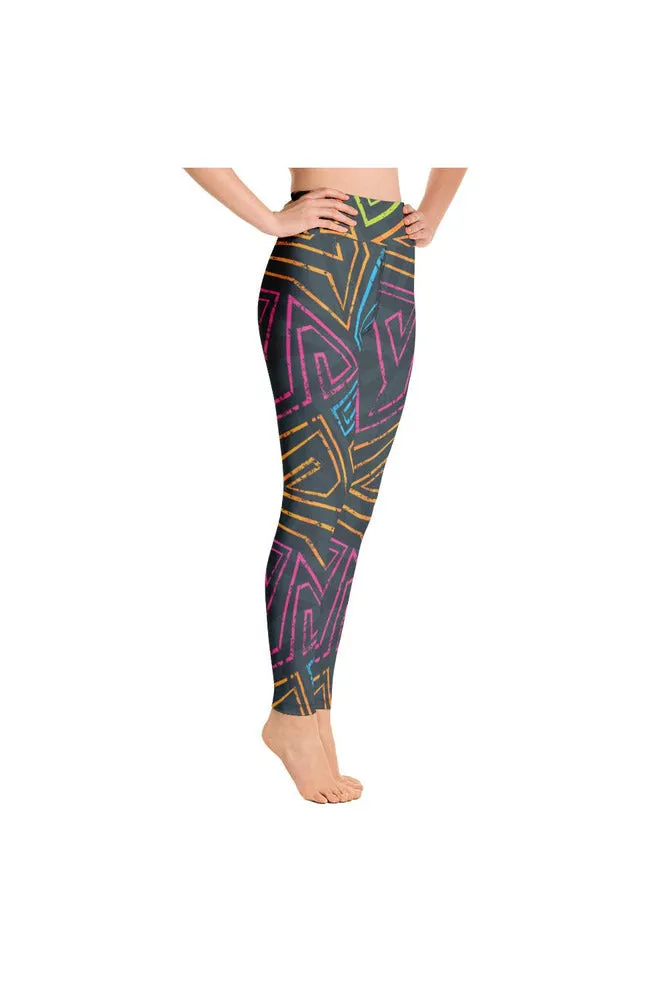 Color Abstract Yoga Leggings