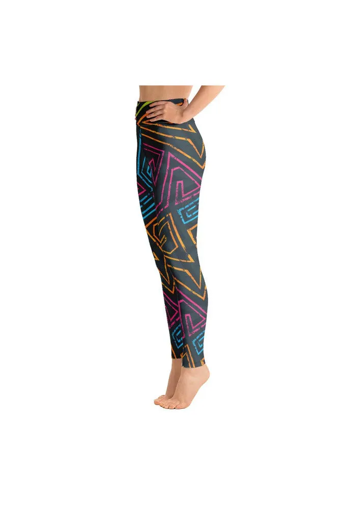 Color Abstract Yoga Leggings