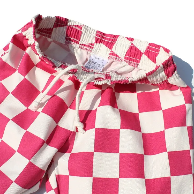 Cookman Chef Pants Kids - Checker : Pink