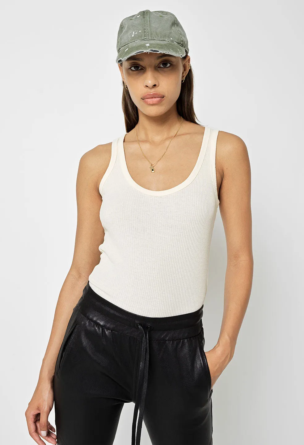 Cotton Rib Tank / Feather