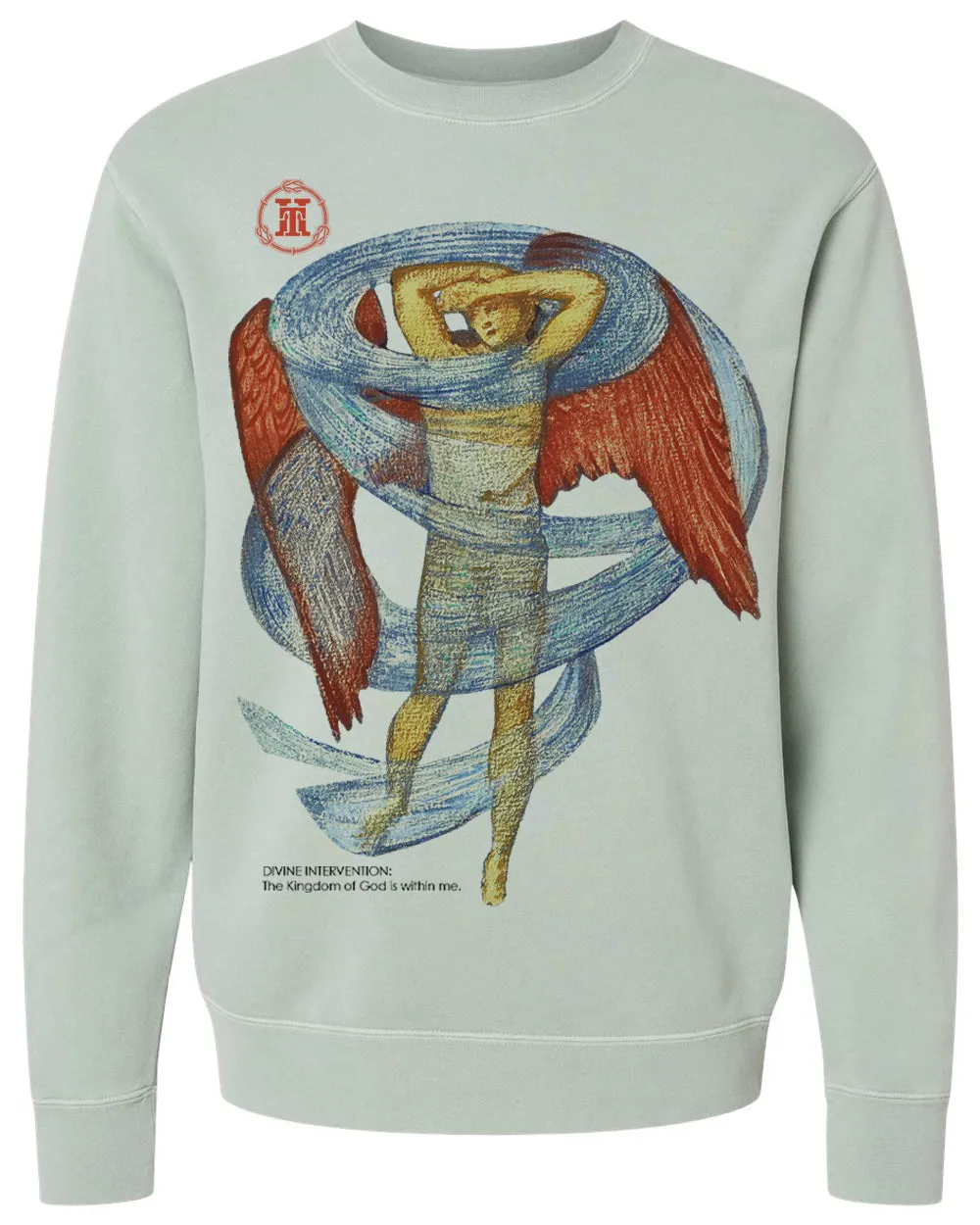 DIVINE INTERVENTION-(Unisex Pigment-Dyed Crewneck Sweatshirt)