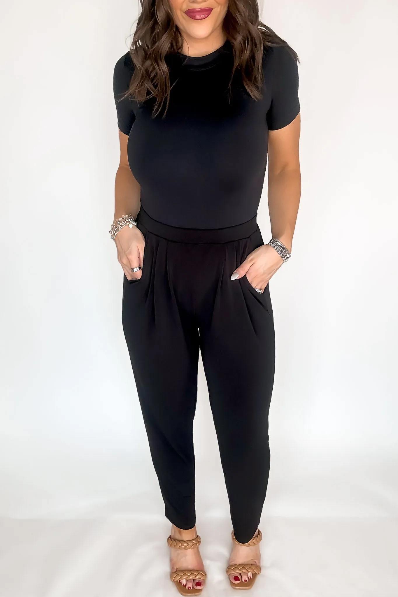 Dress It Up Black Stretch Dress Pants