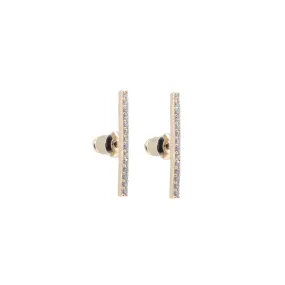 Fancy Pants Diamond Bar Gold Studs