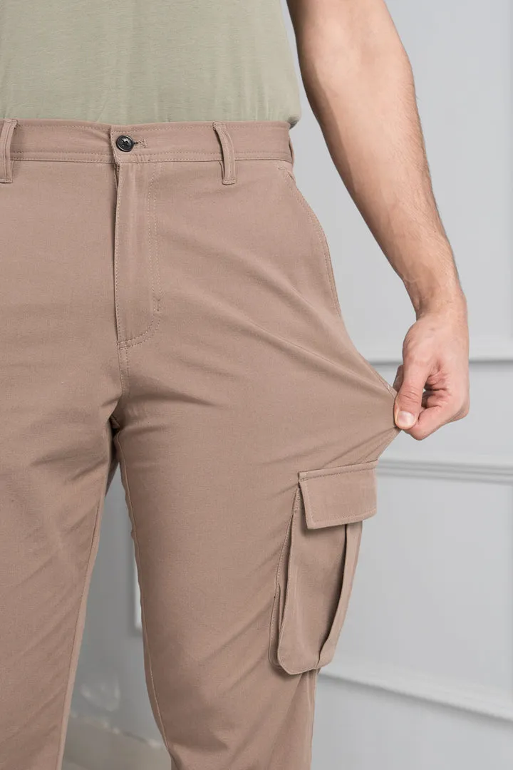 Fawn Khaki Stretch Cargo Pants