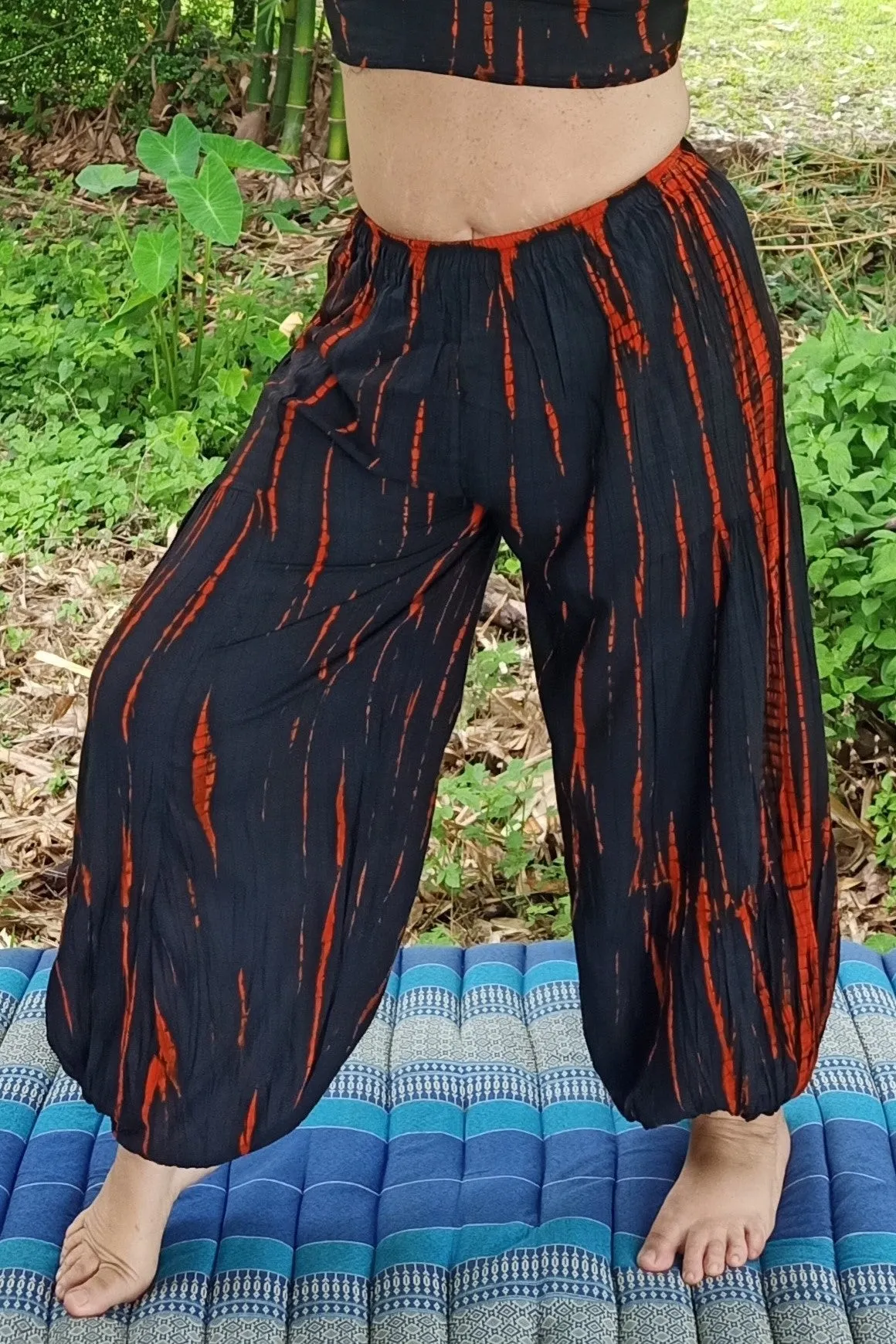 Fire Tie Dye Harem Pants