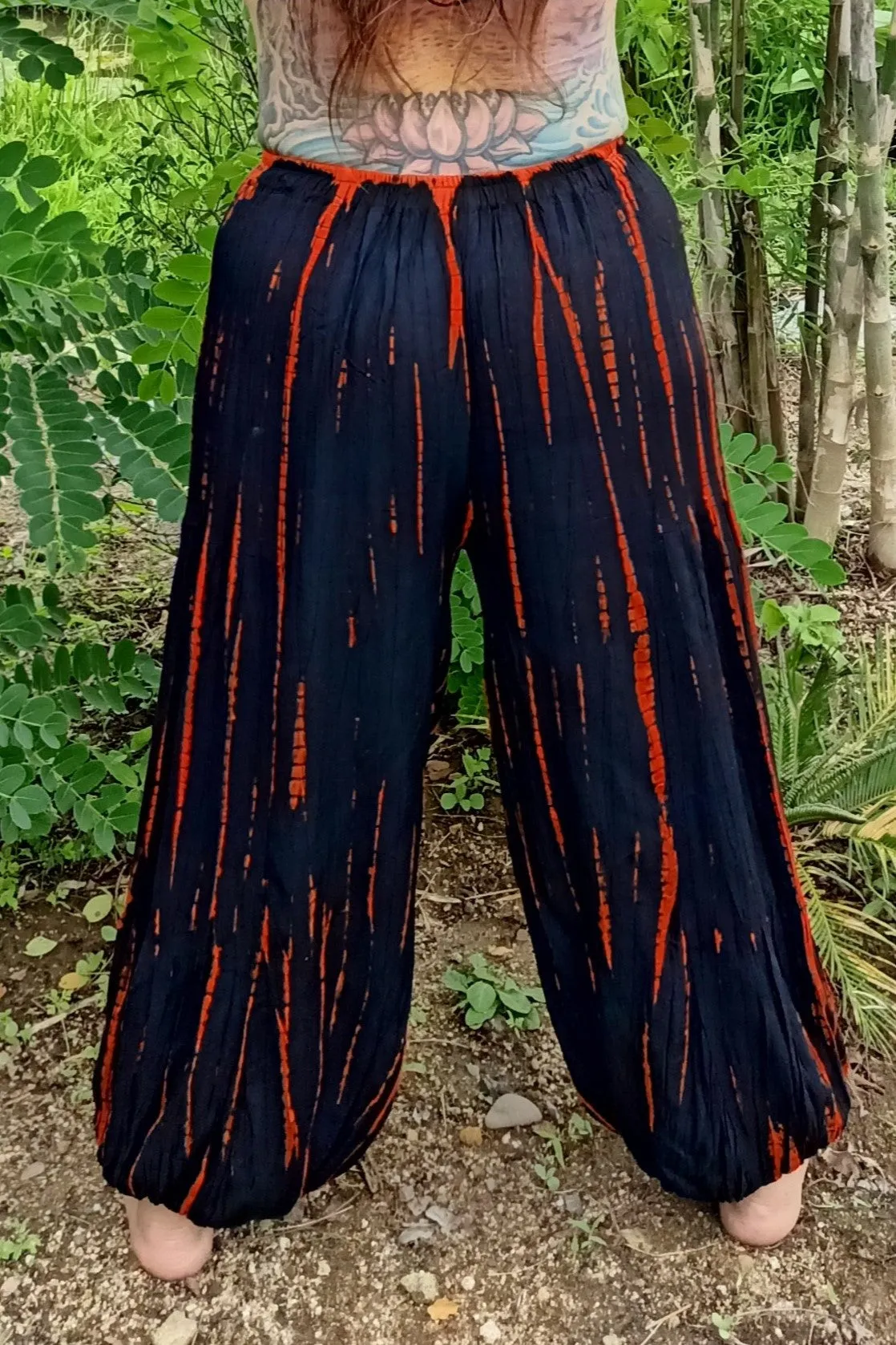 Fire Tie Dye Harem Pants