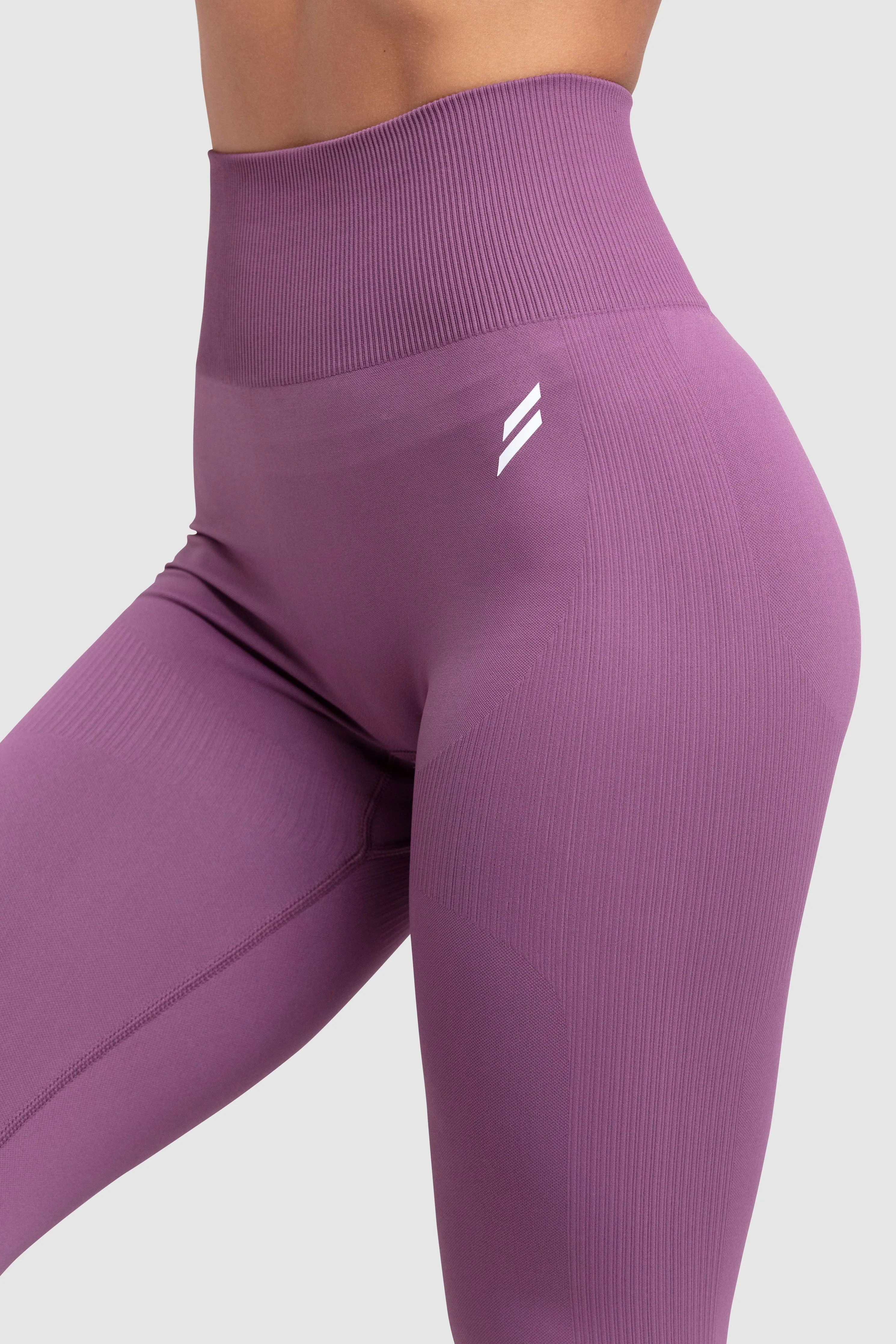 Impact Solid Leggings - Mauve Purple