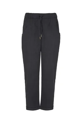 In Love Black Cropped Cuff Hem Tapered Pant