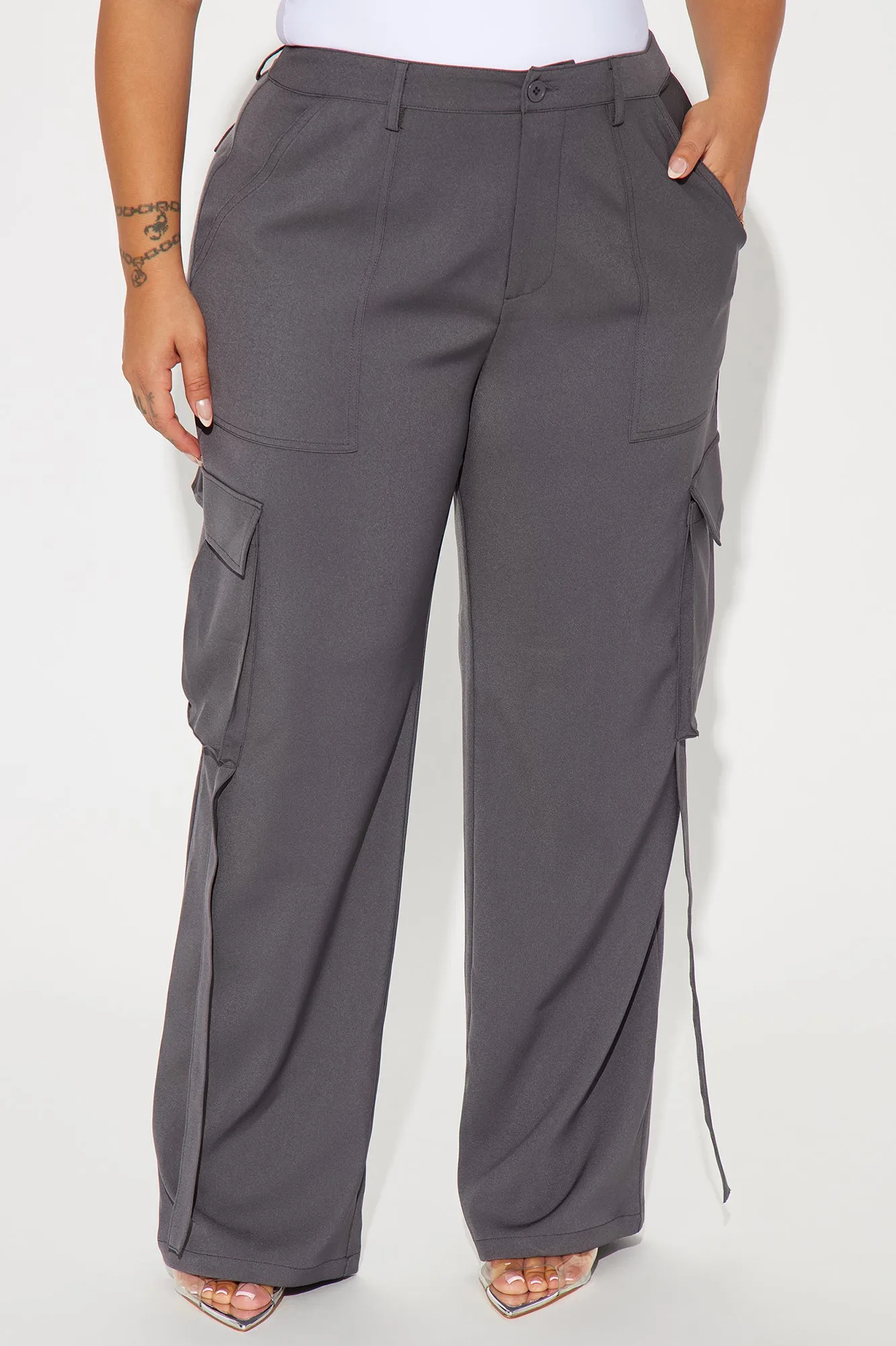 Isabella Cargo Trouser - Charcoal