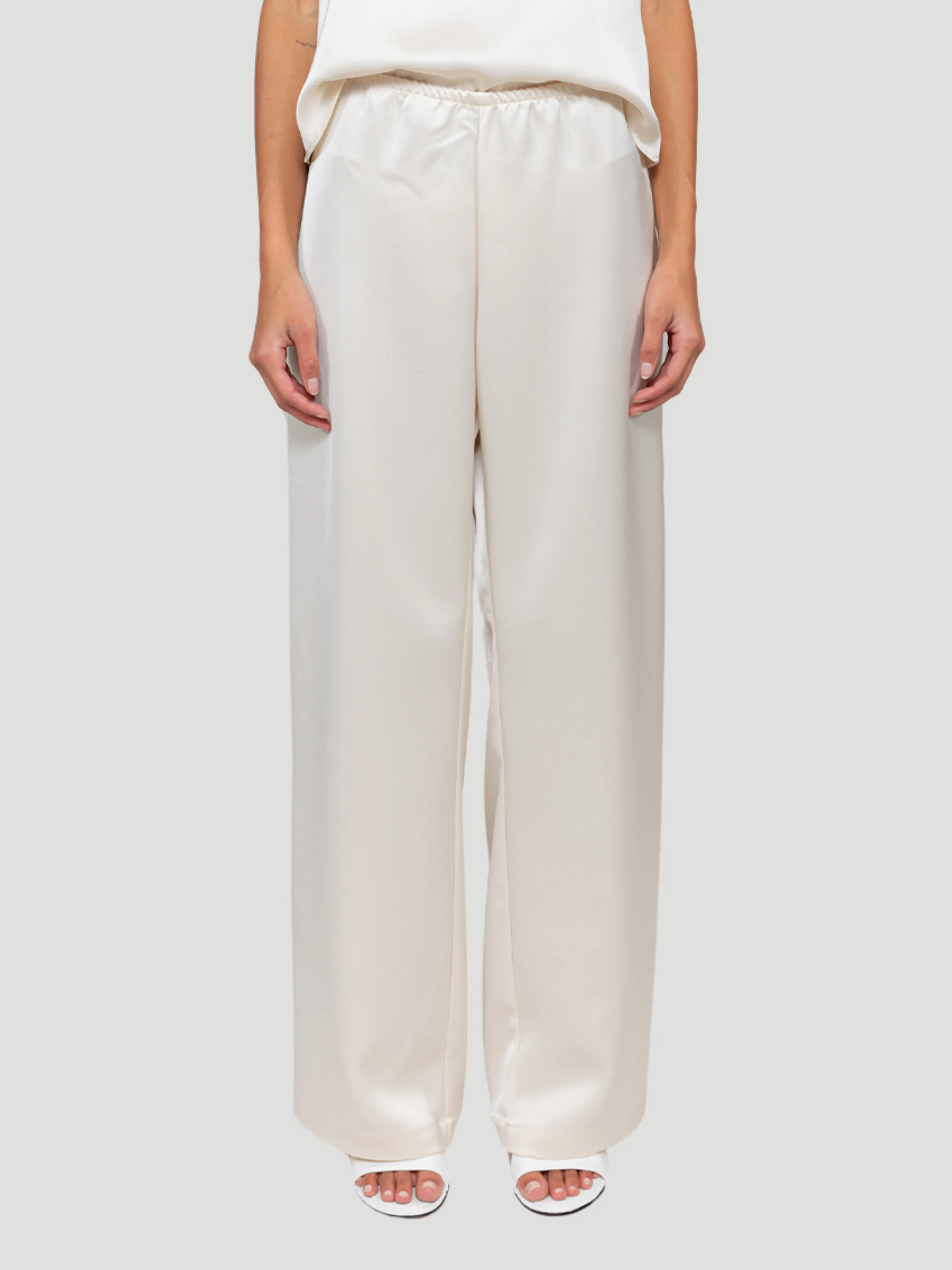 Ivory Barb Wide Leg Pant