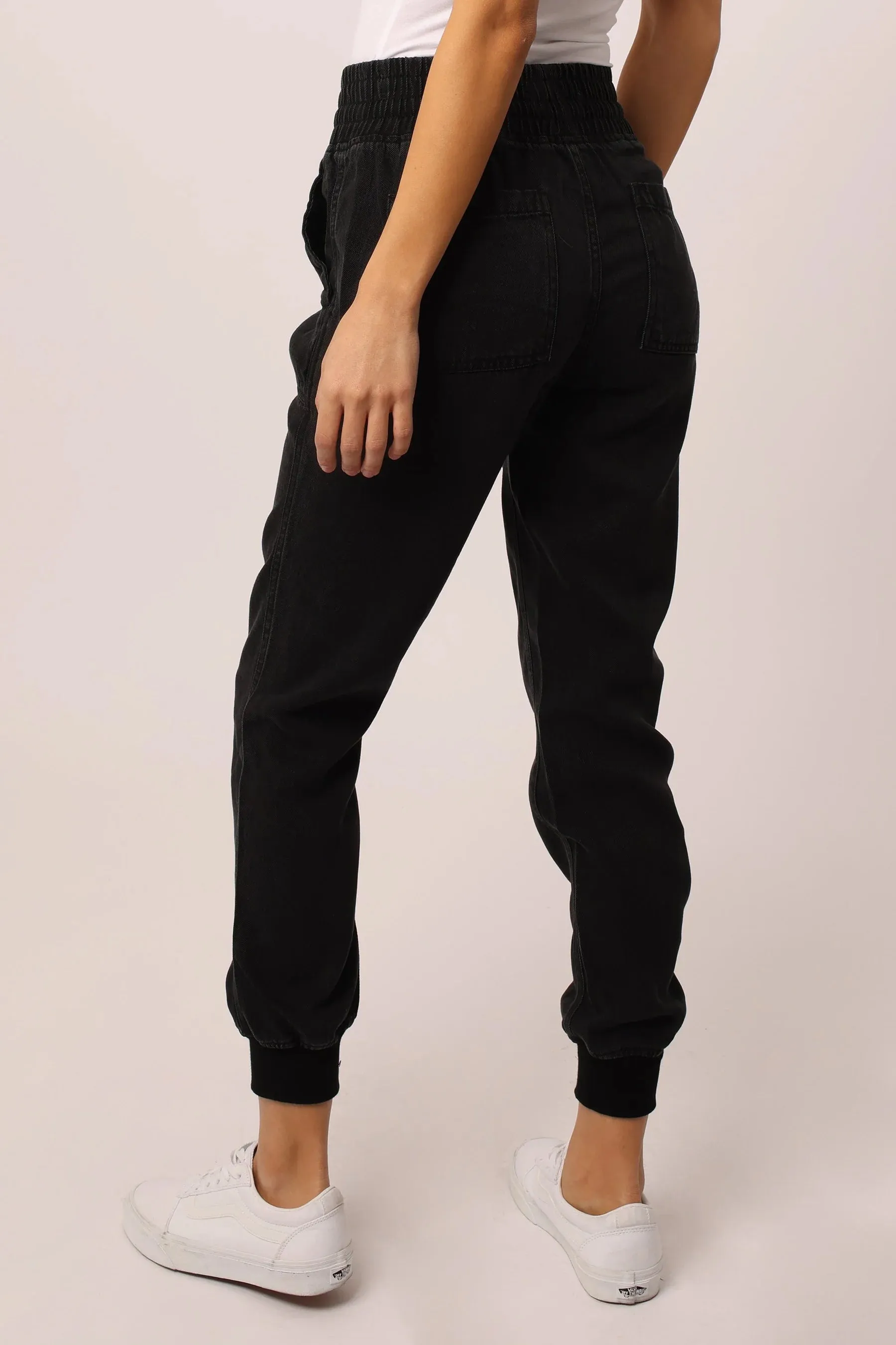 Jacey Super High Rise Cropped Jogger Pants