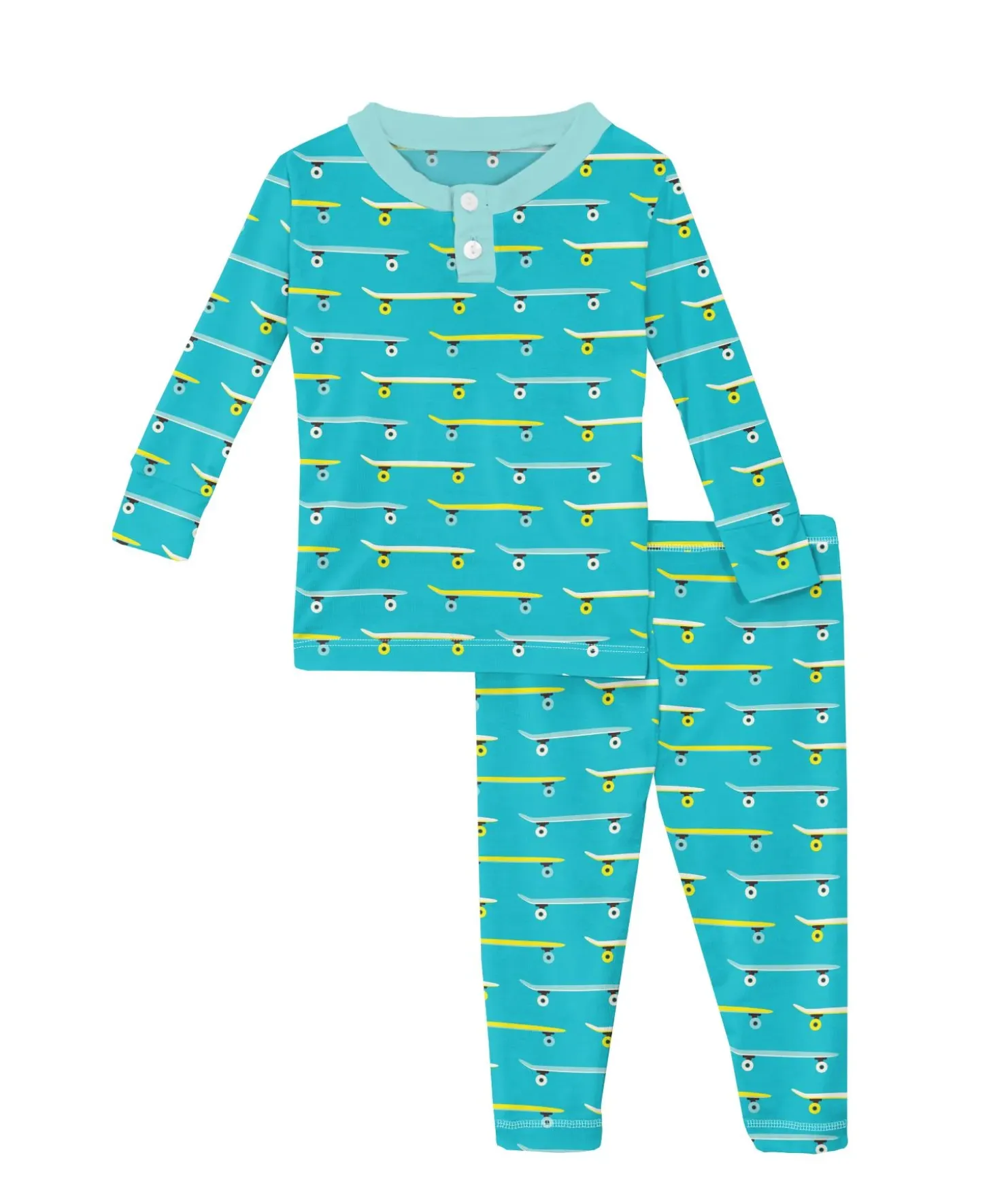 Kickee Pants Pajama Set - Confetti Skateboard