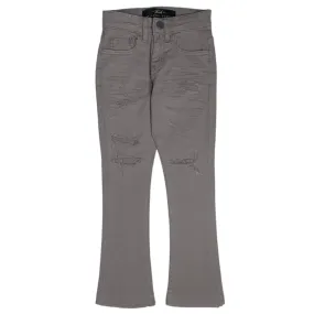 Kids Jordan Craig Martin Stacked Tribeca Twill Pants (Light Grey) JTF956RK