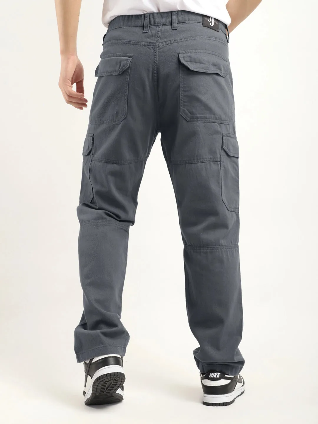 Leo Dark Ash Grey Full Length Plus Size Cargo