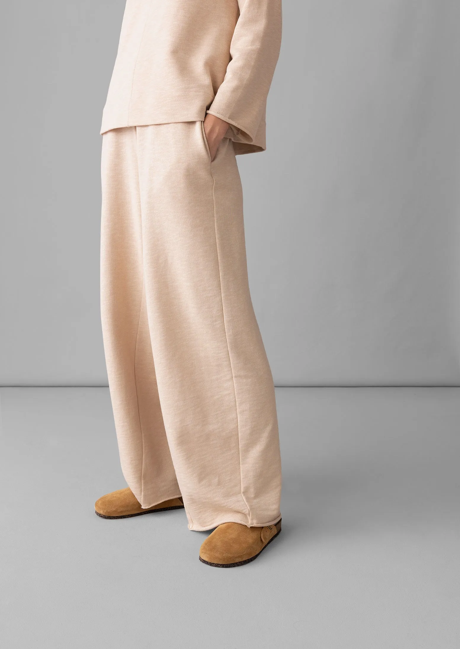 Loop Back Jersey Wide Leg Pants | Shell