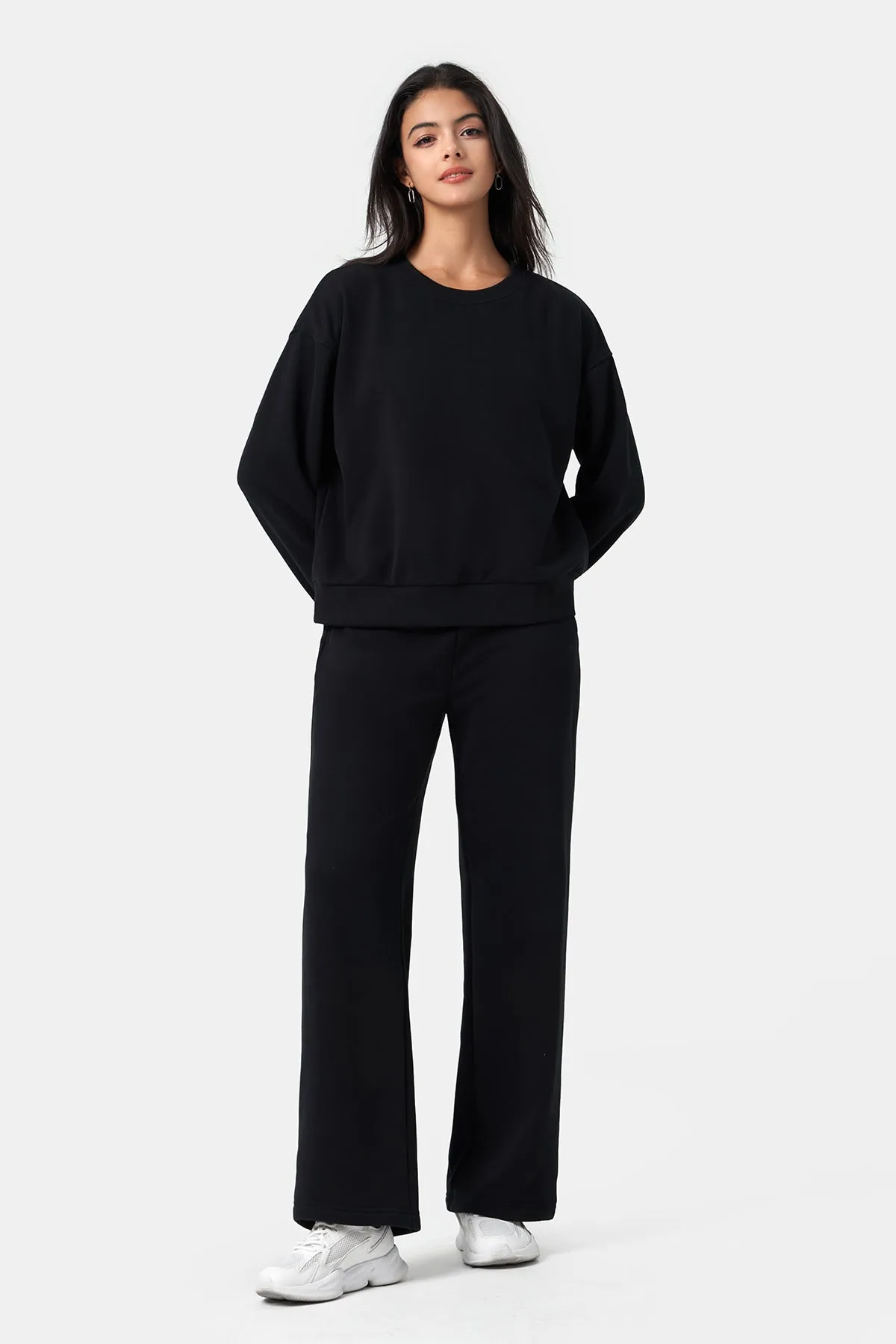 Loose-Fit Straight-Leg Long Sweatpants