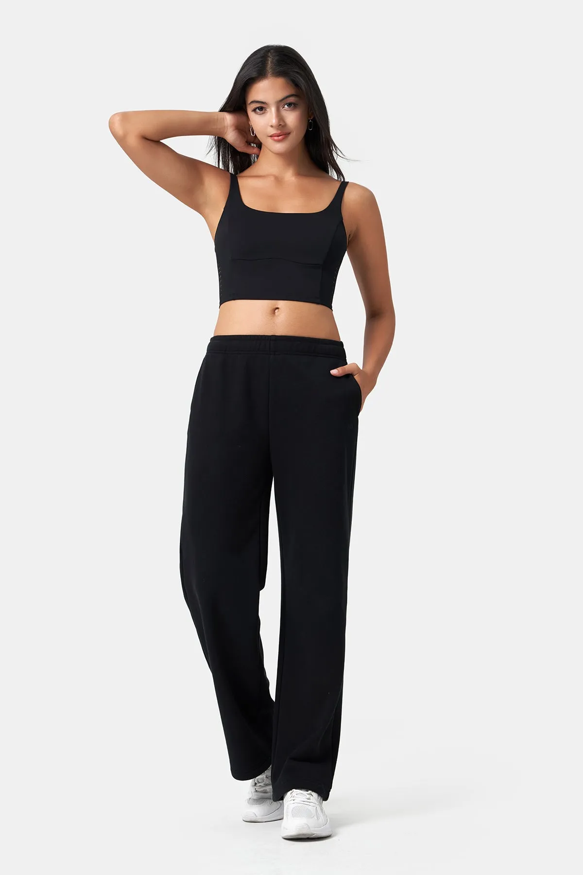 Loose-Fit Straight-Leg Long Sweatpants