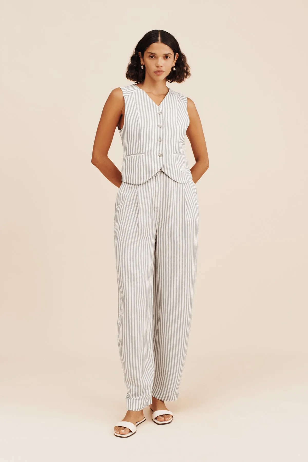 LORENZO PANT - SEAGRASS STRIPE