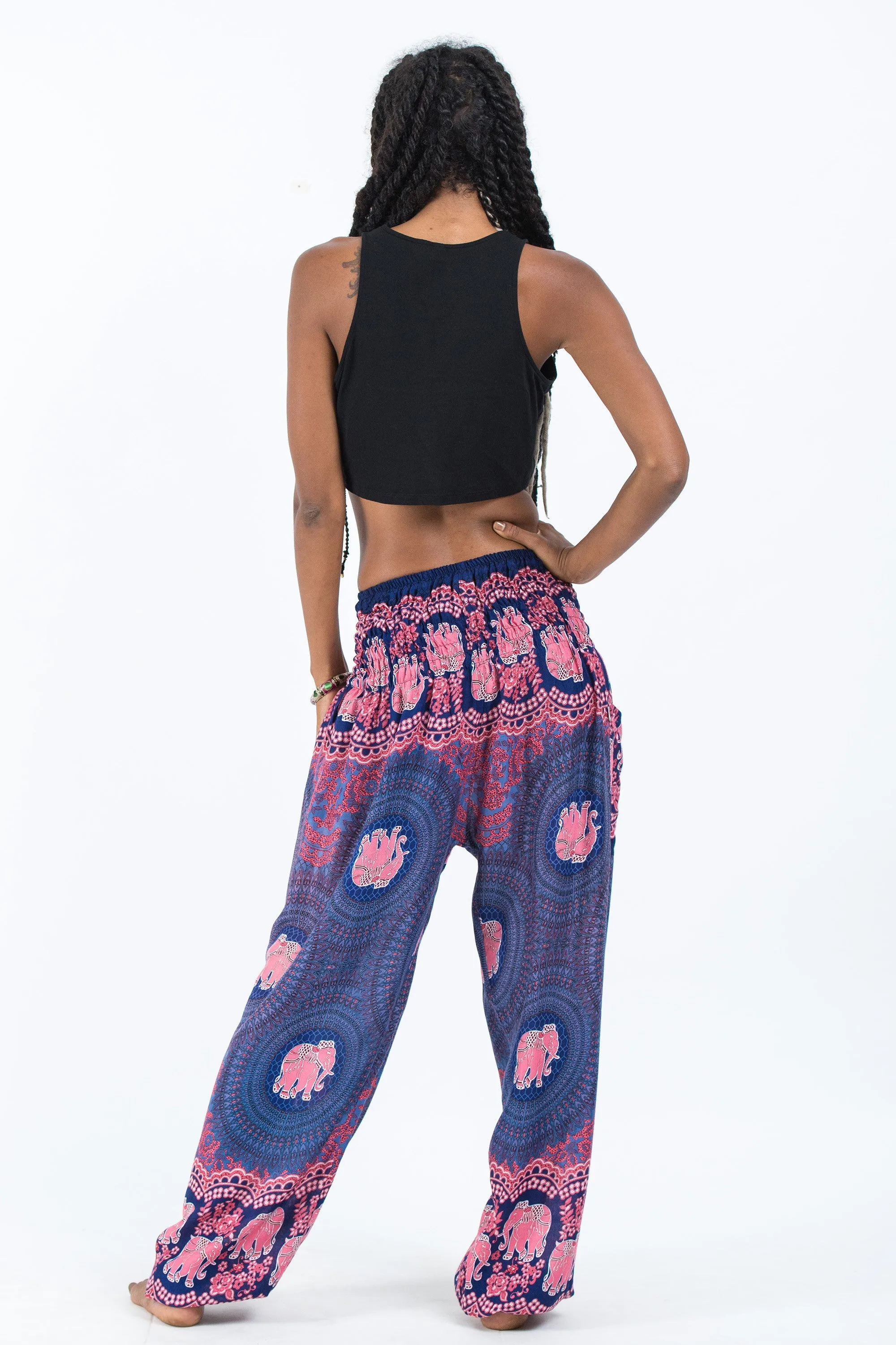 Mandala Elephant Women's Elephant Pants in Blue