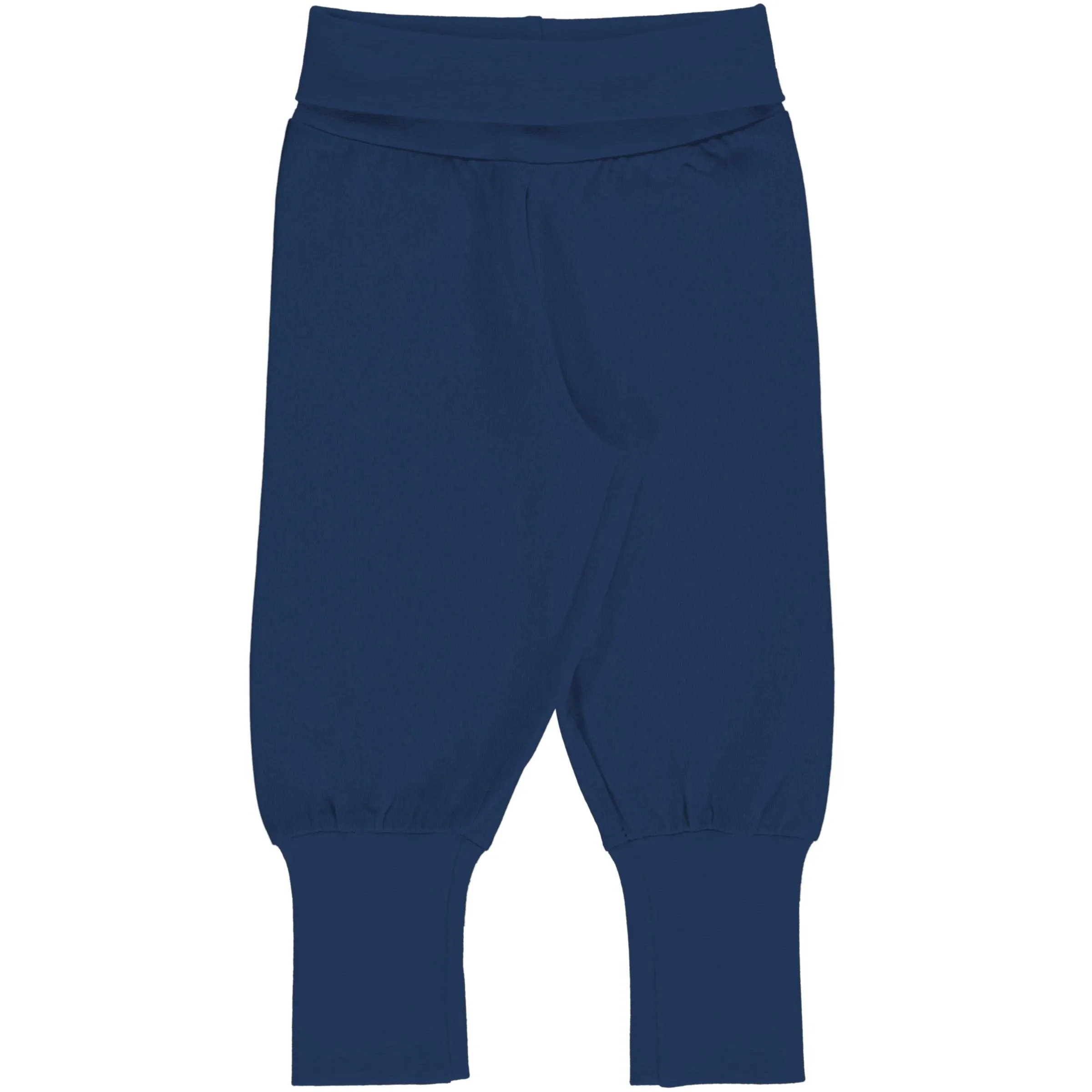 Maxomorra Navy Cotton Rib Pants