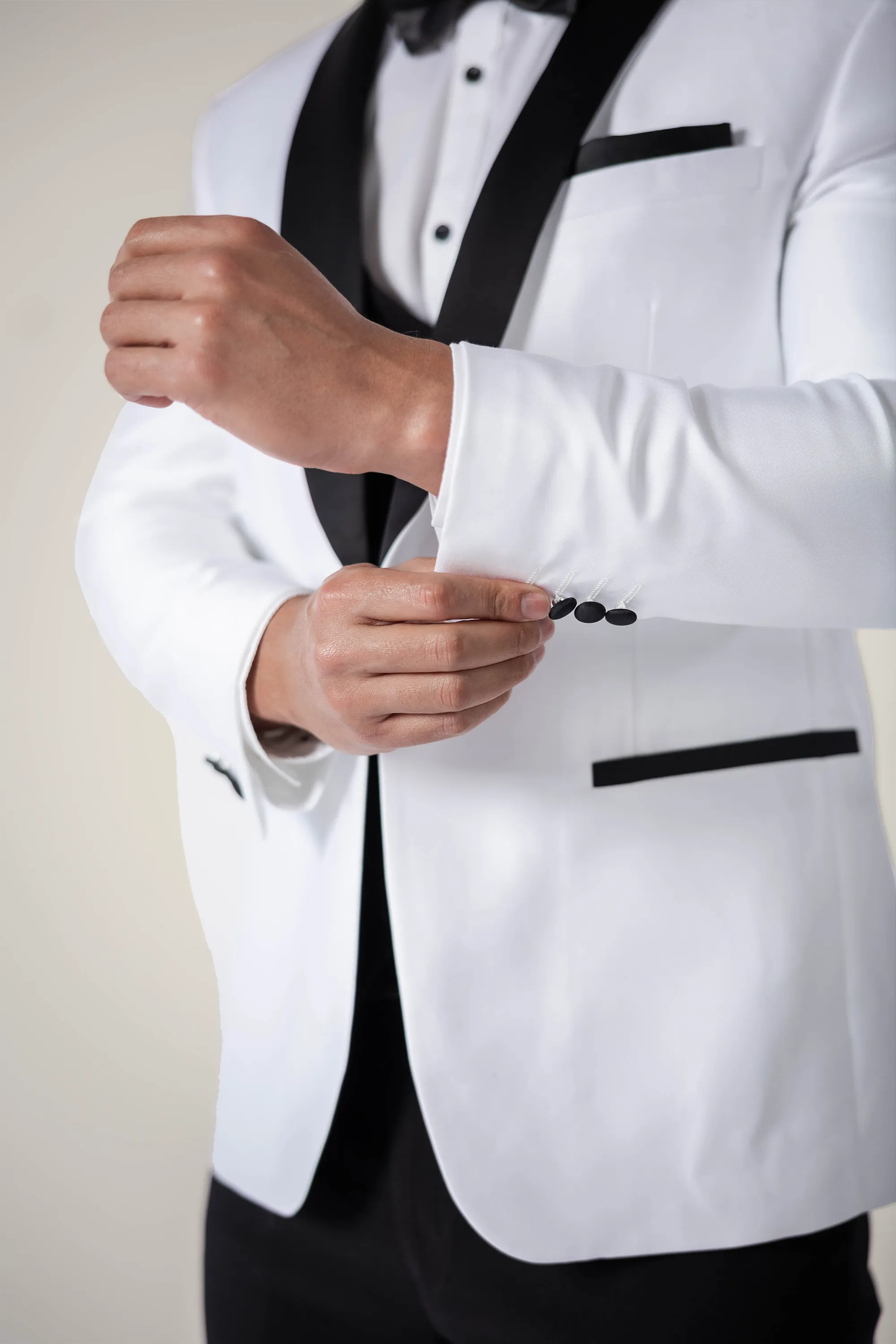 Mens White Tuxedo with Black Pants