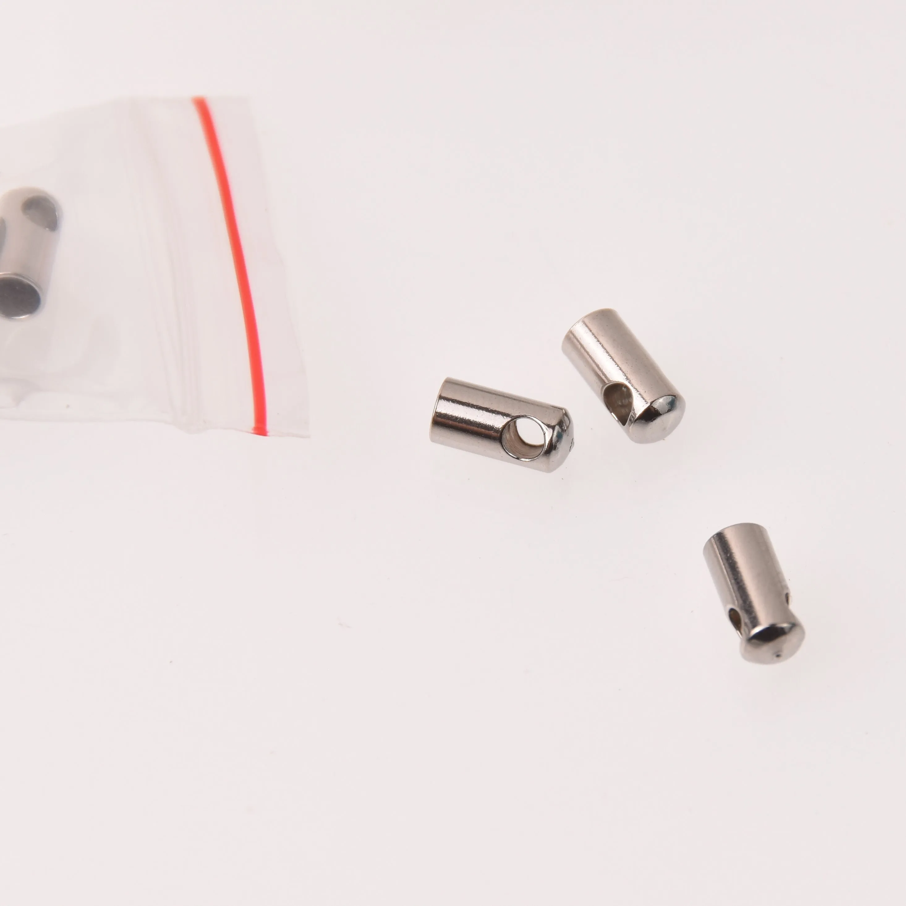 Mixed Stainless Steel End Caps for Kumihimo Jewelry, Silver Tone Leather Cord End Connectors, Bails, Bead Caps fin1263