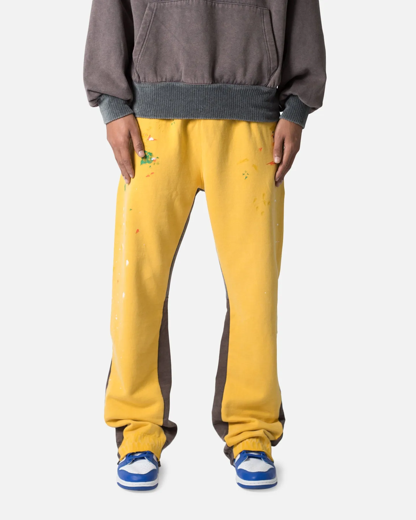 MNML Contrast Bootcut Sweatpants Yellow