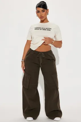 Nice For What Cargo Wide Leg Pant - Olive