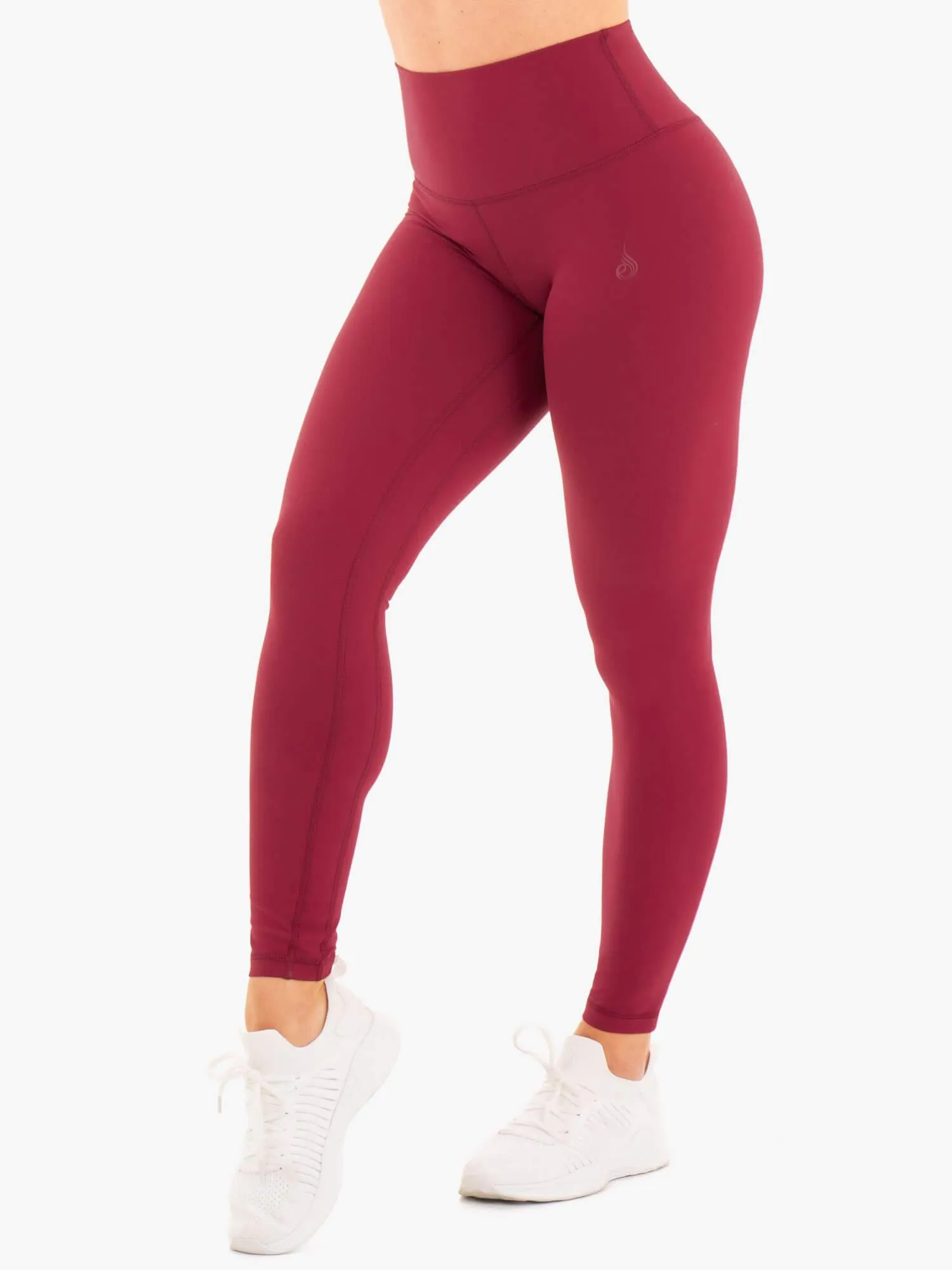 NKD High Waisted Leggings - Berry Red