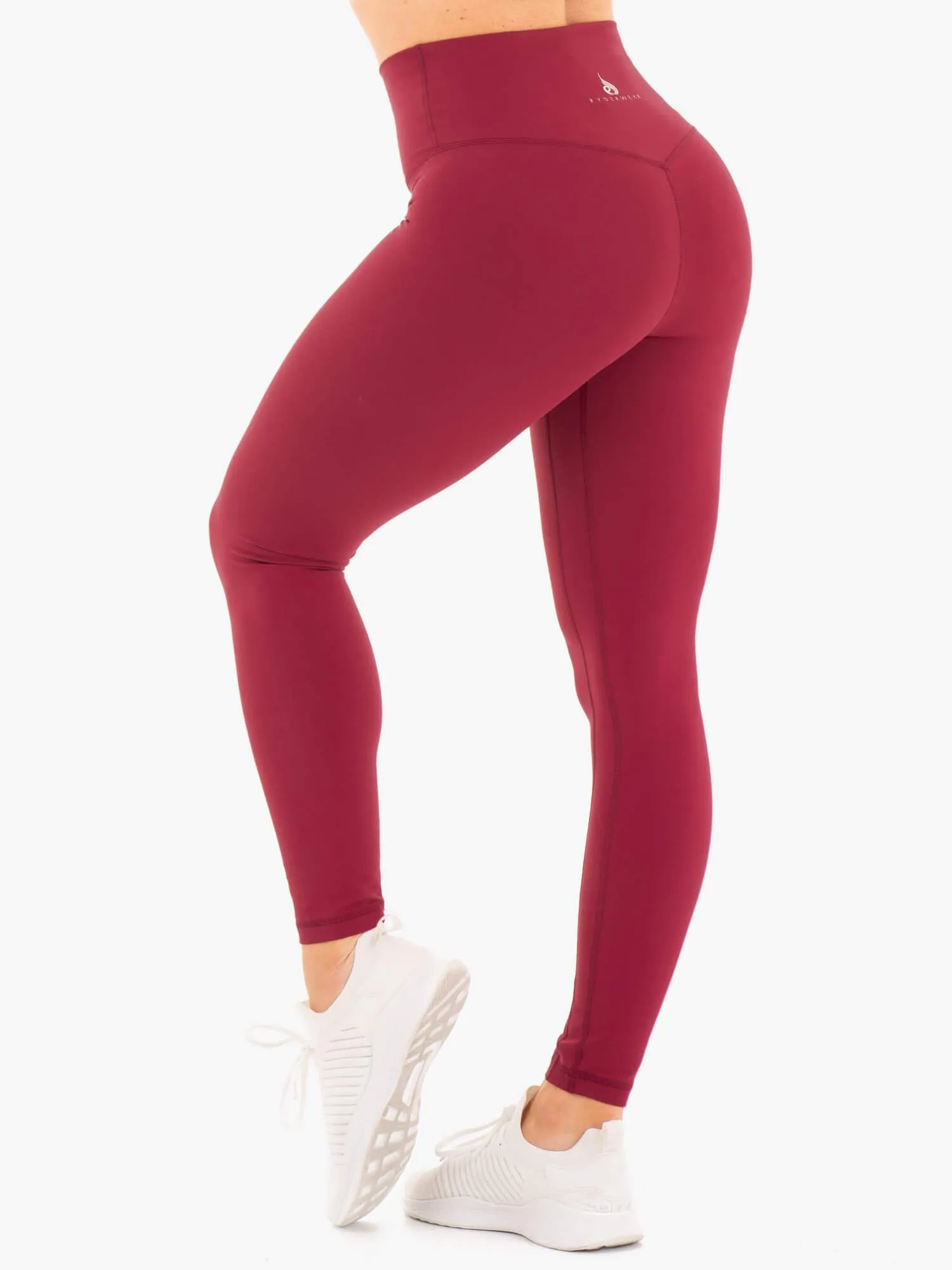 NKD High Waisted Leggings - Berry Red